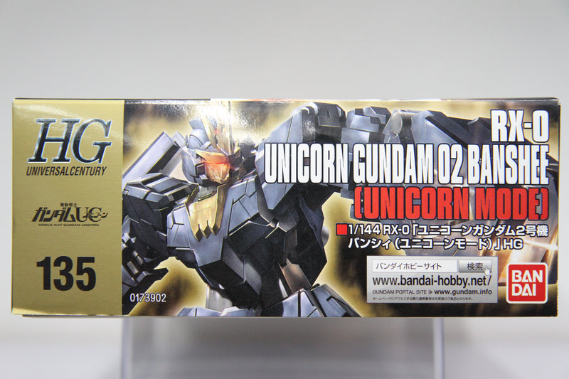 HGUC 1/144 No. 135 RX-0 Unicorn Gundam 02 Banshee (Unicorn Mode) Full Psycho-Frame Prototype Mobile Suit