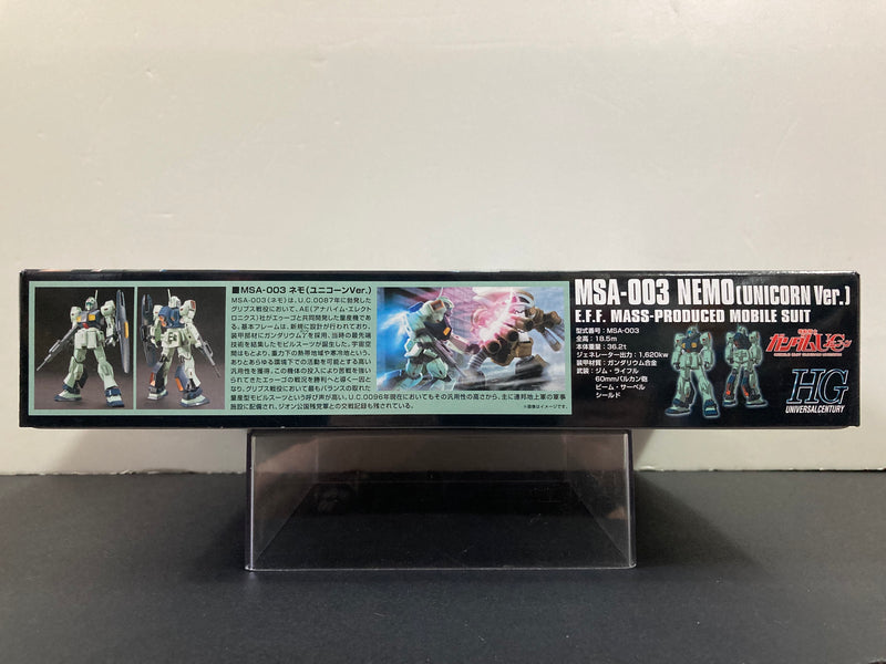 HGUC 1/144 No. 140 MSA-003 Nemo (Unicorn Version) E.F.F. Mass-Produced Mobile Suit