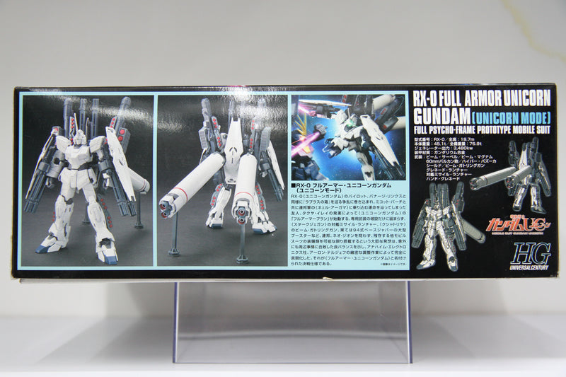 HGUC 1/144 No. 156 RX-0 Full Armor Unicorn Gundam (Unicorn Mode) Full Psycho-Frame Prototype Mobile Suit