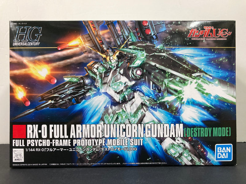 HGUC 1/144 No. 178 RX-0 Full Armor Unicorn Gundam (Destory Mode) Full Psycho-Frame Prototype Mobile Suit