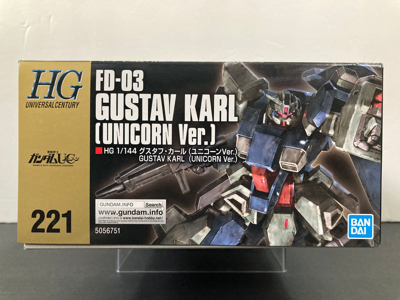 HGUC 1/144 No. 221 FD-03 Gustav Karl Unicorn Version E.F.S.F. Mass-Produced Mobile Suit