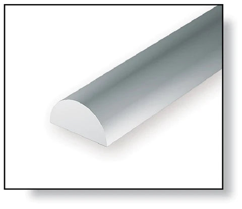 35 cm Opaque White Polystyrene Half Round Strips 聚苯乙烯半圓條