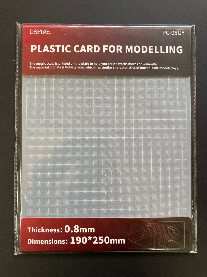 HIPS Plastic Card with Printed Scale for Modeling 模型改造高抗衝聚苯乙烯膠板