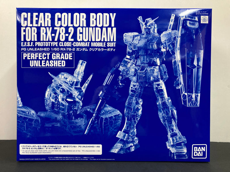 PG 1/60 Clear Color Body Parts for PG Unleashed RX-78-2 Gundam