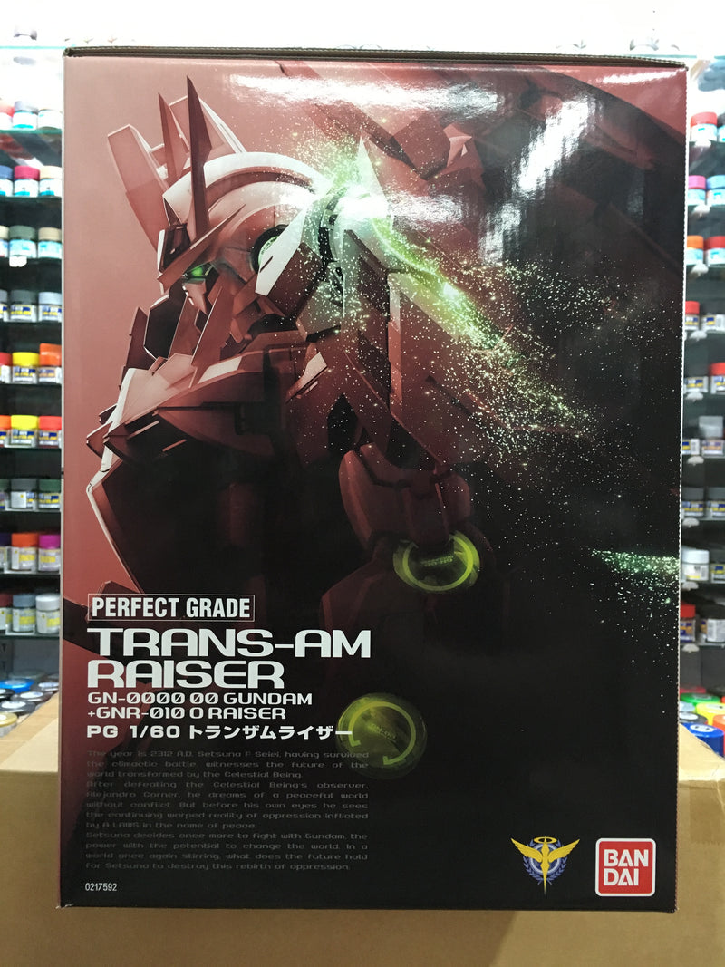 PG 1/60 Trans-Am Raiser GN-0000 00 Gundam + GNR-010 0 Raiser