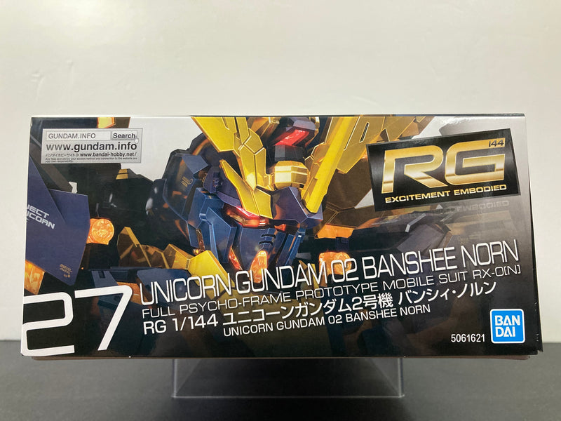 RG 1/144 No. 27 Unicorn Gundam 02 Banshee Norn Full Psycho-Frame Prototype Mobile Suit RX-0 [N]