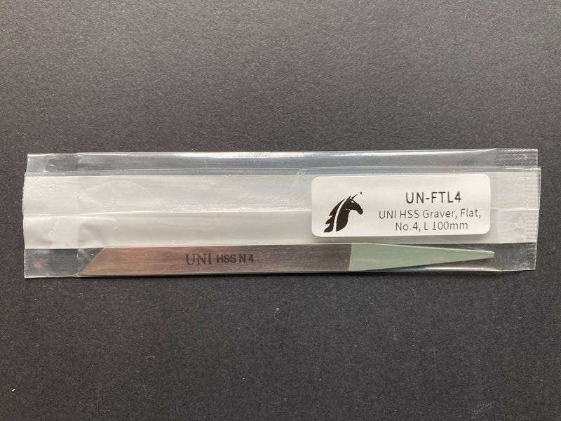 Uni HSS Gravers - Flat Edge 100 mm