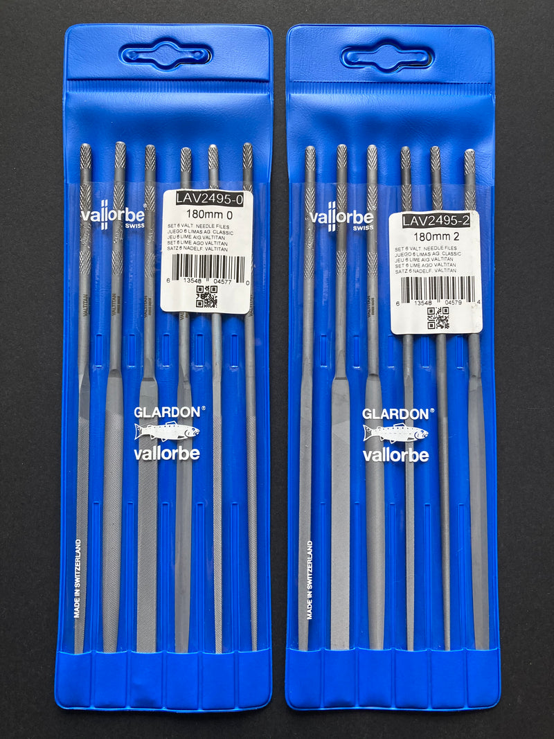 Premium Valtitan Needle Files LAV2495 180 mm Set of 6 pcs.