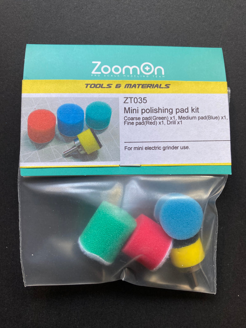 Mini Polishing Pad Kit (4 pcs) 硏磨 拋光 打蠟 海綿轆套裝 ZT035